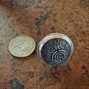 Silver and Black Swirl Ring